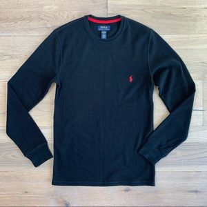 POLO RALPH LAUREN Thermal Long Sleeve Short Red and Black
